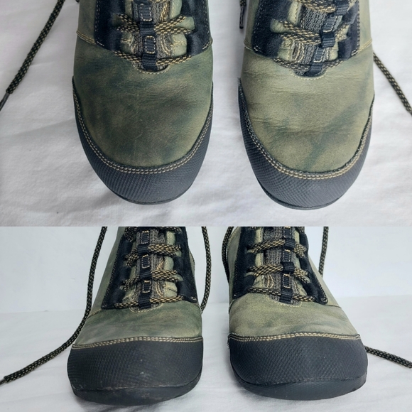 Ahnu Waterproof Zipper Lace Up Vibram Sole Boots Green Women's - Picture 6 of 16